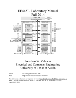 EE445L  Laboratory Manual Fall 2014 Cortex M4