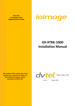 IOI-XTRK-100D Installation Manual