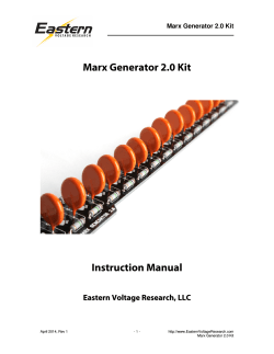 Marx Generator 2.0 Kit Instruction Manual E