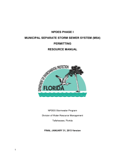 NPDES PHASE I MUNICIPAL SEPARATE STORM SEWER SYSTEM (MS4) PERMITTING