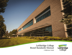 Lethbridge College Brand Standards Manual A Reference Guide