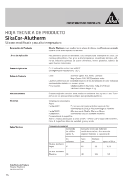 SikaCor-Alutherm HOJA TECNICA DE PRODUCTO Silicona modifi cada para alta temperatura