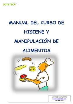 MANUAL DEL CURSO DE HIGIENE Y MANIPULACIÓN DE