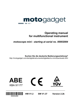 ABE Operating manual for multifunctional instrument KBA 91177