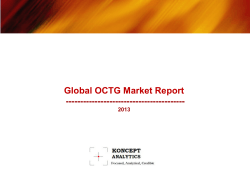 Global OCTG Market Report ----------------------------------------- 2013