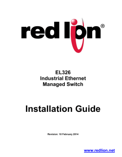 Installation Guide  EL326 Industrial Ethernet