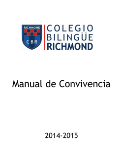 Manual de Convivencia  2014-2015