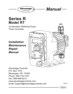Manual Series R Model RT Installation