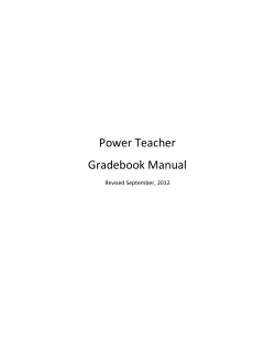   Power Teacher  Gradebook Manual 