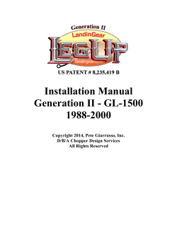 Installation Manual Generation II - GL-1500 1988-2000