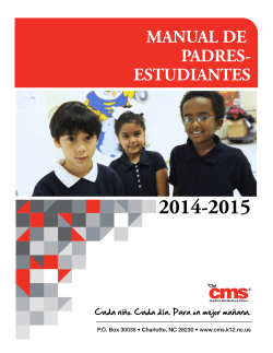 2014-2015 MANUAL DE PADRES- ESTUDIANTES