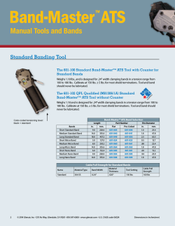 Manual Tools and Bands Standard Banding Tool Standard Bands