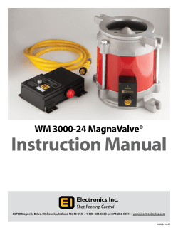 Instruction Manual WM 3000-24 MagnaValve® 0108-2014-05
