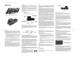 INTRODUCTION HOOD Congratulations on your choice of a HOLOgraphic Weapon Sight (HWS),... Models 511, 512, 551, 552 and 554 are equipped with...