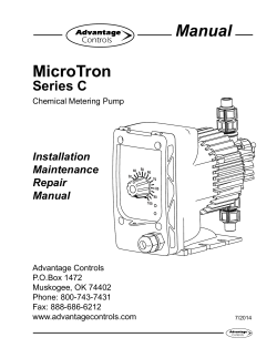 Manual MicroTron Series C Installation