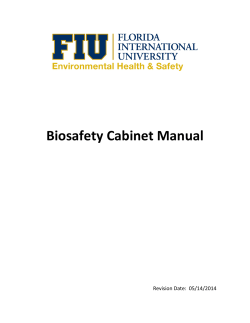 Biosafety Cabinet Manual Revision Date:  05/14/2014