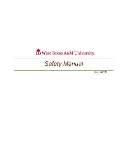 Safety Manual  (rev. 4/2014)