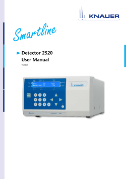 Detector 2520 User Manual V5160A
