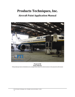 Products Techniques, Inc. Aircraft Paint Application Manual  Prepared By