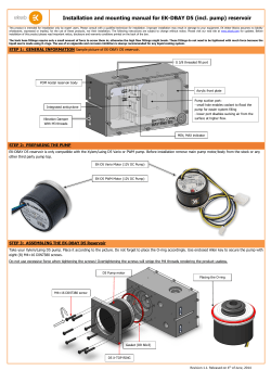 Installation and mounting manual for EK-DBAY D5 (incl. pump) reservoir