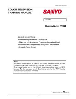 COLOR TELEVISION TRAINING MANUAL Chassis Series  VB8B