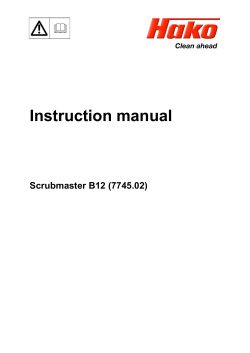 Instruction manual Scrubmaster B12 (7745.02)