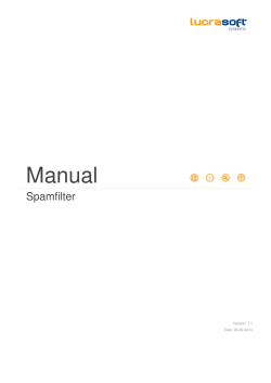 Manual  Spamfilter Version: 1.1