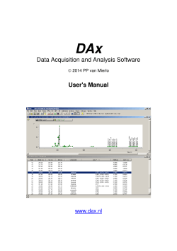 DAx  Data Acquisition and Analysis Software User's Manual