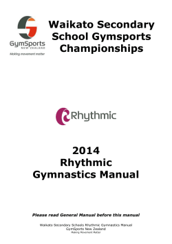 Waikato Secondary School Gymsports Championships 2014