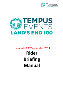 Rider Briefing Manual