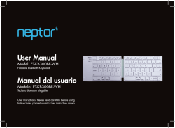 User Manual Manual del usuario Model: ET-KB300BF-WH Modelo: ET-KB300BF-WH