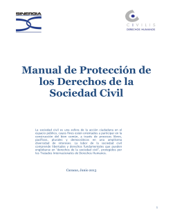 Manual de Protección de los Derechos de la Sociedad Civil