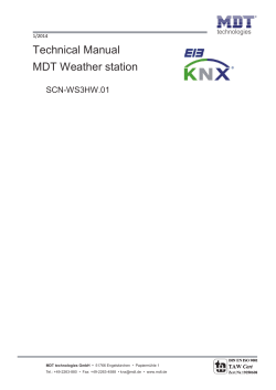Technical Manual MDT Weather station SCN-WS3HW.01