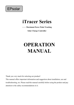 OPERATION MANUAL iTracer Series EPsolar
