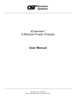 iConverter 5-Module Power Chassis User Manual ®