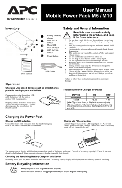 User Manual Mobile Power Pack M5 / M10  