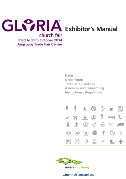 Exhibitor’s Manual Dates Order Forms Technical Guidelines