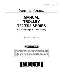  MANUAL TROLLEY TF2/TS2 SERIES