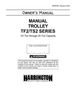  MANUAL TROLLEY TF2/TS2 SERIES