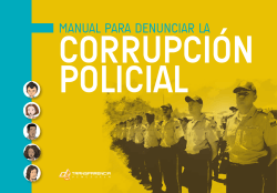 CORRUPCIÓN POLICIAL MANUAL PARA DENUNCIAR LA 1