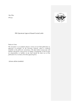 Doc 99xx AN/yyy PBN Operational Approval Manual/Circular/Leaflet