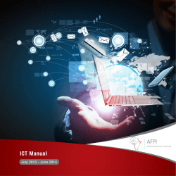 ICT Manual July 2013 - June 2014
