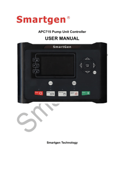 USER MANUAL APC715 Pump Unit Controller Smartgen Technology