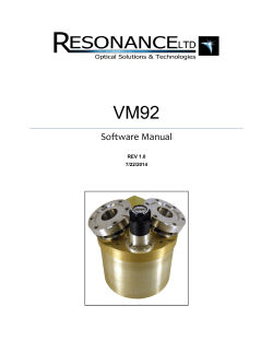 VM92 Software Manual REV 1.0