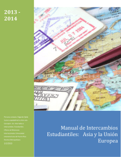 2013 ­ 2014  Manual de Intercambios 