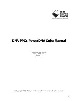 DNA PPCx PowerDNA Cube Manual