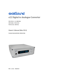 e22 Digital to Analogue Converter Owner’s Manual (Mac OS X)