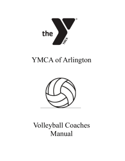 YMCA of Arlington Volleyball Coaches Manual