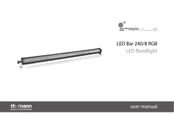 LED Bar 240/8 RGB LED floodlight user manual