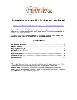 Enterprise Architecture 2014 Exhibitor Services Manual
